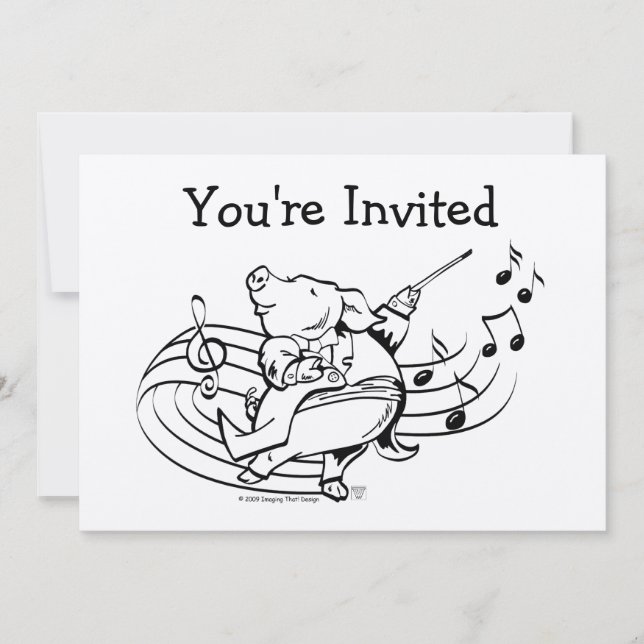 Invitation Pig Maestro, vous êtes Invited Card (Devant)