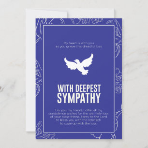 Invitation Pigeon du Souvenir Sympathie encadrée en bleu prof