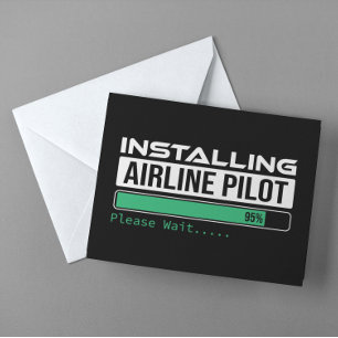 Invitation Pilote de Ligne Chargement Drôle Étudiant Pilote
