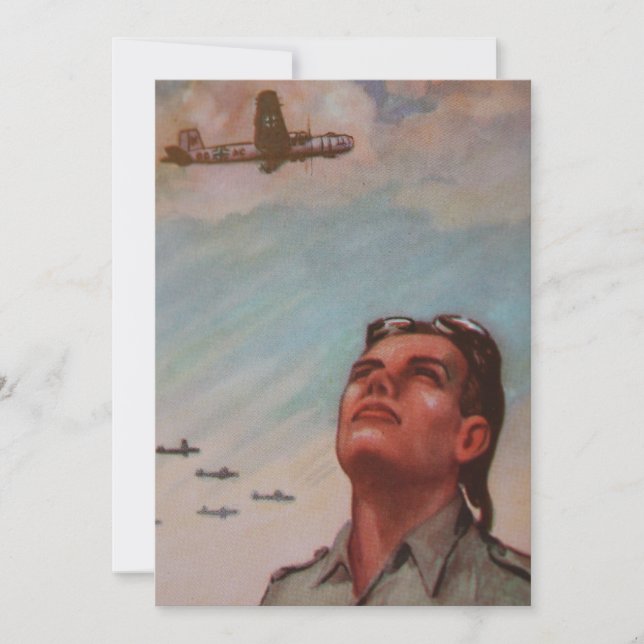 Invitation pilote Vintage (Devant)