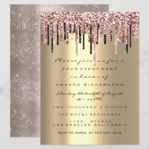 Invitation Pilotes Rose Anniversaire Mariage nuptiale Elégant