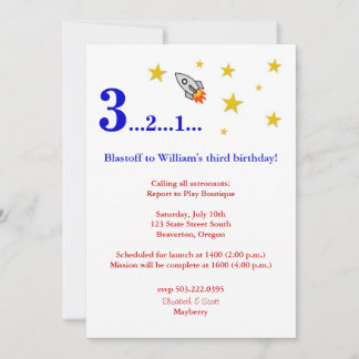 Invitation Pilotez-moi à la lune pour mon anniversaire