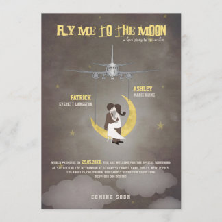 Invitation Pilotez-moi au mariage de la lune 2 - affiche de