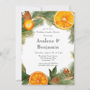 Invitation Pin à tranche orange Mariage Couples Douche