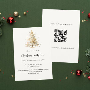 Invitation Pin blanc neige QR code Noël fête de Noël