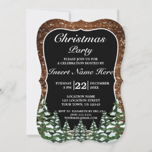 Invitation Pin de la Forêt de Bois Noir Joyeux Noël