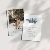 Pin de montagne photo de mariage d'hiver