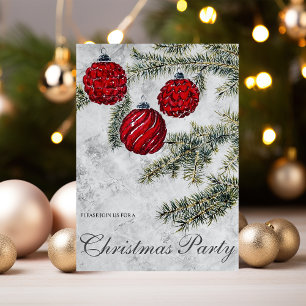 Invitation Pin de Noël Ornements Fête