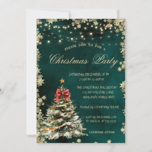 Invitation Pin de Noël, Stars Green Christmas Company