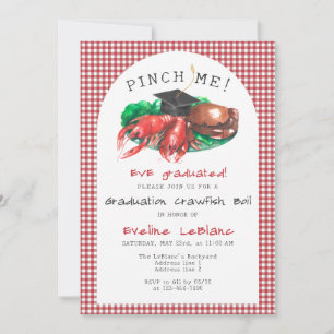 Invitation Pince-moi ! Fruits de mer Crawfish Boil Funny Grad