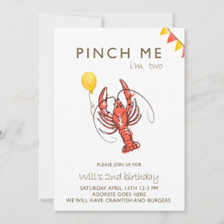 Invitation pincer-moi fête des langoustes