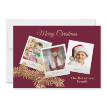 Pine d'hiver Noël Multi-Carte photo