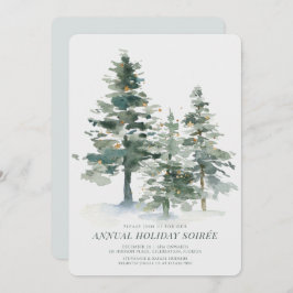 Invitation Pine Forest Noël