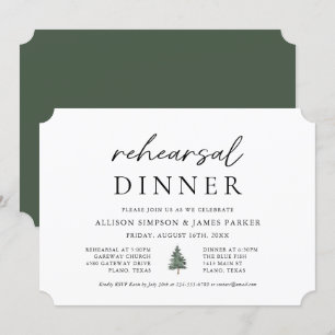 Invitation Pine Tree Mountain Dîner de répétition extérieur