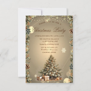 Invitation Pine Tree, Présents Pine cônes Noël Société