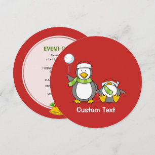 Invitation Pingouins de Noël