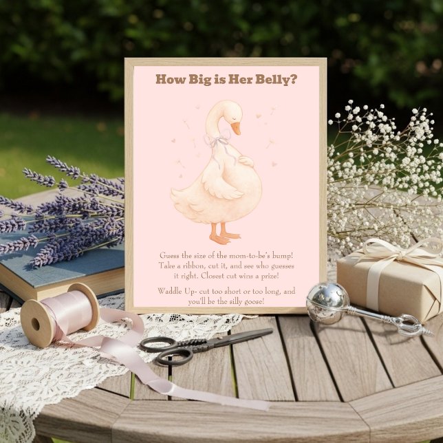 Invitation Pink A Silly Goose How Big Is Her Belly  (Pink A Silly Goose How Big Is Her Belly )