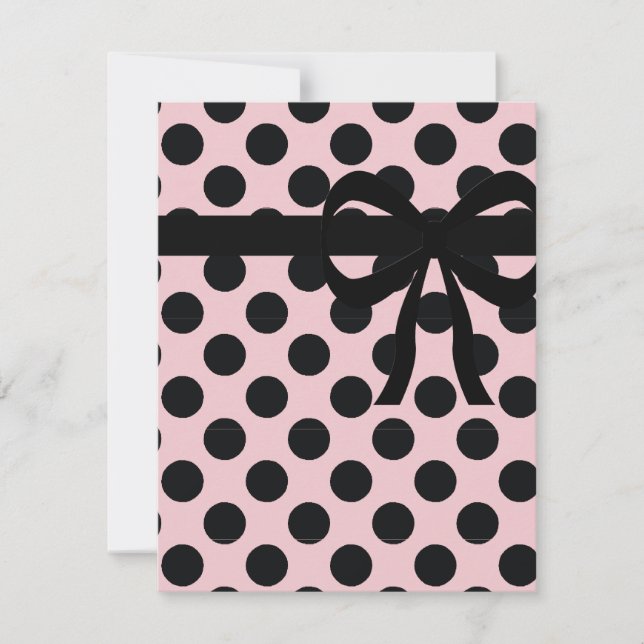 Invitation Pink and Black Polka Dots (Devant)