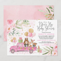 Pink and Gold Woodland Drive à travers le Baby sho