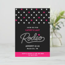 Pink Black Her Last Rodeo Bachelorette Party