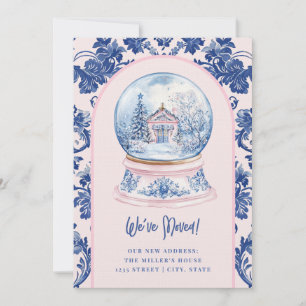 Invitation Pink & Blue Grandmillenial Changement d'adresse