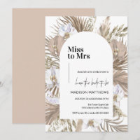 Pink Boho Floral Arch Mlle à Mme Fête des mariées