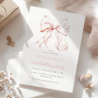 Pink Bow Girl Troisième anniversaire