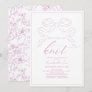 Invitation Pink Bow nouer la Fête des mariées de noeud
