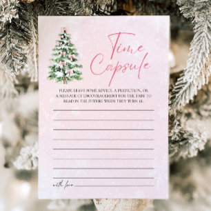 Invitation Pink Bows Noël Baby shower du temps Capsule Jeu