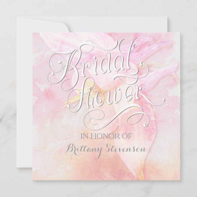 INVITATION PINK COLUMBINE FLEURS D'EAU COULEUR D'EAU SPLASH B (Devant)