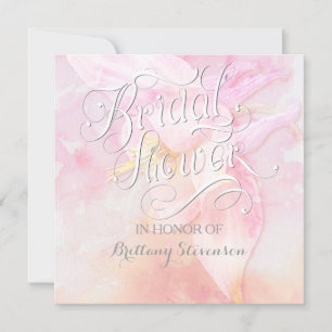 INVITATION PINK COLUMBINE FLEURS D'EAU COULEUR D'EAU SPLASH B