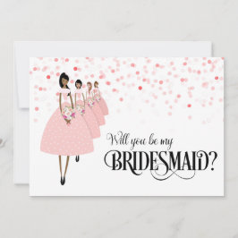 Invitation Pink Confetti Serez-Vous Mon Épouse Ethnique