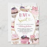 Pink Cupcake Love is Sweet Fête des mariées