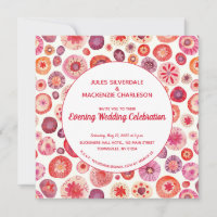 Pink Floral Abstrait Motif Mariage du soir