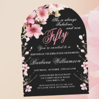 Pink Floral Arch Elegance 50 & Fab Anniversaire Pa