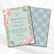 Pink Floral Vintage Peony Christian Bridal Shower