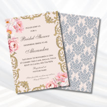 Pink Floral Vintage Peony Christian Bridal Shower