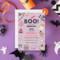Pink Ghost Halloween Spooky Birthday Party