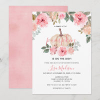 Pink Girl Citrouille est sur le chemin Baby shower