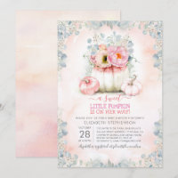 Pink Gold Little Citrouille Cute Baby shower éléga