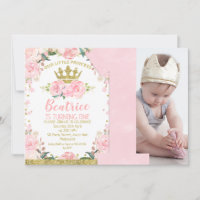 Pink Gold Little Princess Crown 1er anniversaire