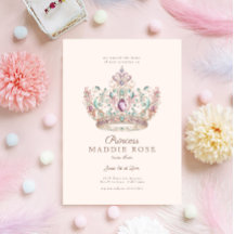 Pink Gold Princess Crown Fairytale Anniversaire