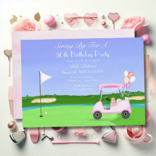 Invitation Pink Golf 30e fête d'anniversaire