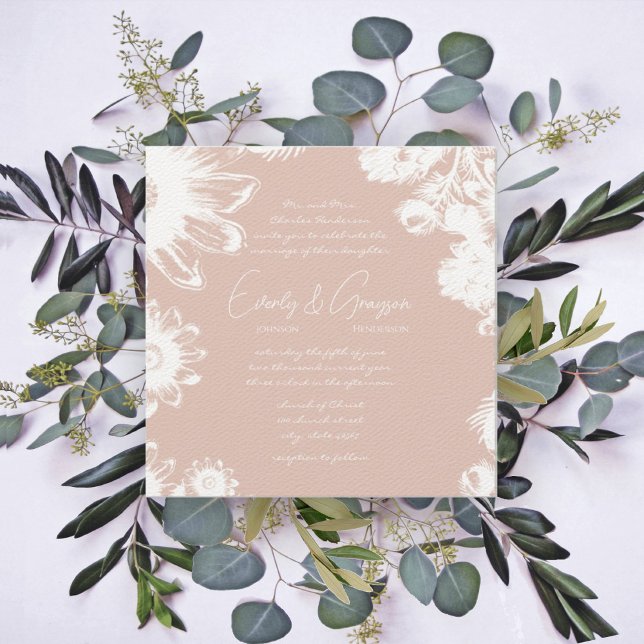 Invitation Pink Lavender Raspberry Rose Floral Wedding Invite (Créateur téléchargé)