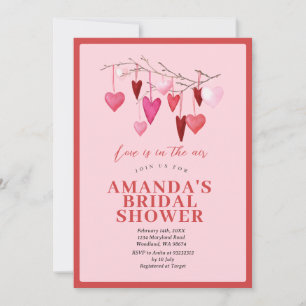 Invitation Pink Love est dans l'air Valentine Fête des mariée