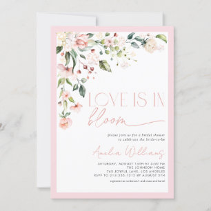 Invitation Pink Love est en Fleur Aquarelle Floral