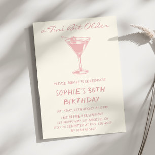 Invitation Pink Martini Un peu plus âgée 30e anniversaire