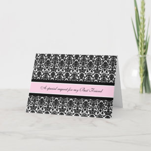Invitation Pink Mask Best Friend Friend Invite Dadesmaid Card
