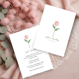 Invitation Pink Minimalist Tulip