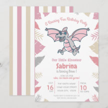 Pink Our Little Dinosaur fête d'anniversaire pour 